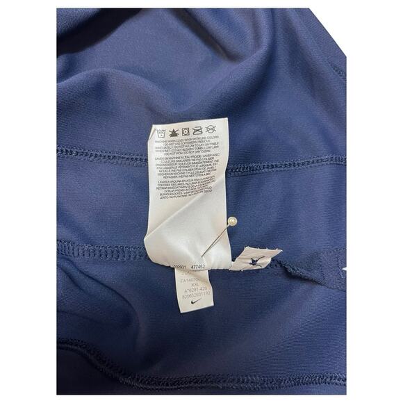 Nike Shirt Mens XXL Blue Dri Fit Polo Short Sleeve Swoosh Logo Golf Athletic - Picture 8 of 12